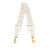 Calfskin Macrame Shoulder Strap White - Lab Luxury Resale