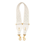 Calfskin Macrame Shoulder Strap White - Lab Luxury Resale