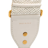 Calfskin Macrame Shoulder Strap White - Lab Luxury Resale