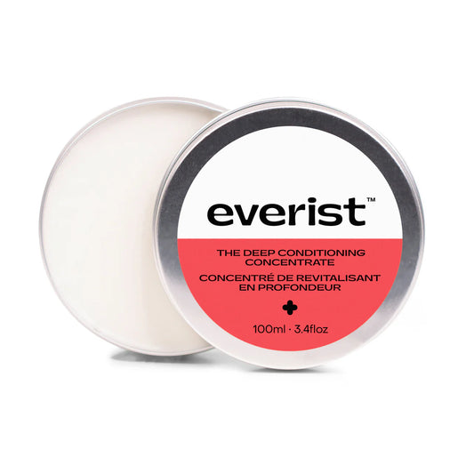 Everist Concentrate Conditioner in a 100ml tin, showcasing the deep conditioning beauty treatment with a sleek container.