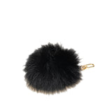 Louis Vuitton Fox Fur Fuzzy Bubble Bag Charm Black