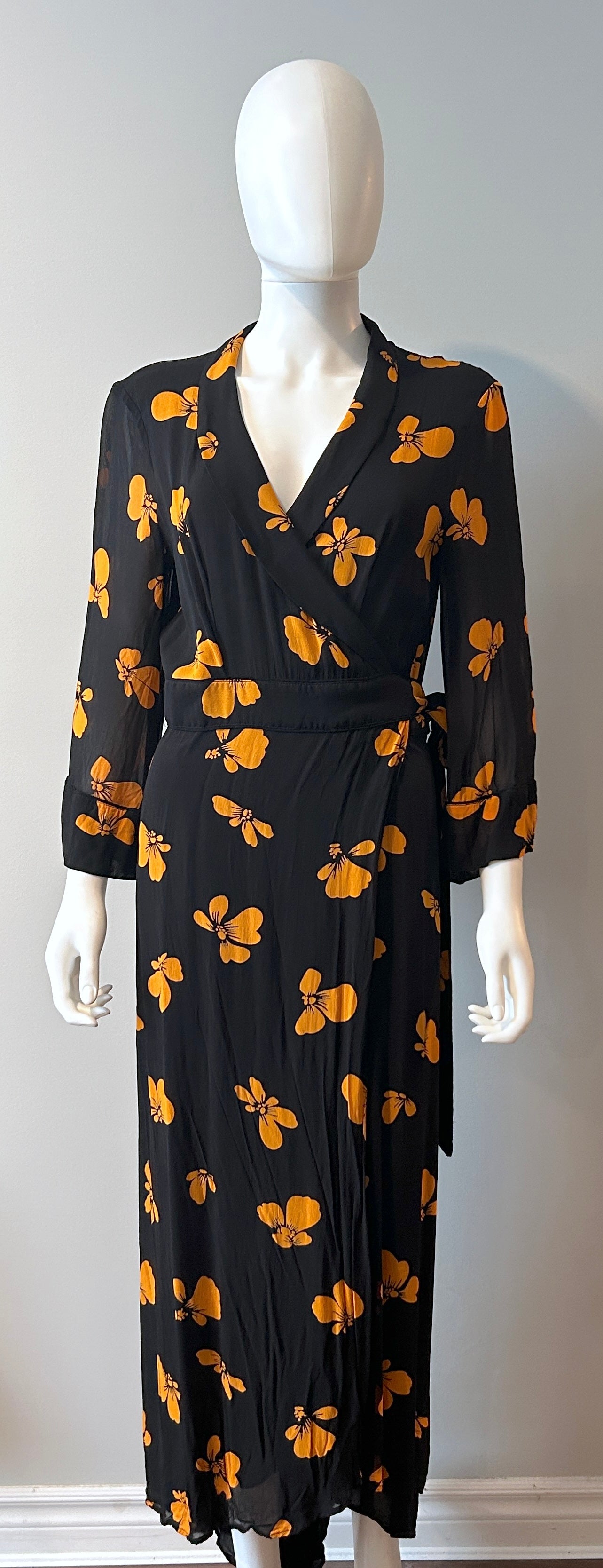 GANNI Floral Print Long Dress Size 42/10 - LAB
