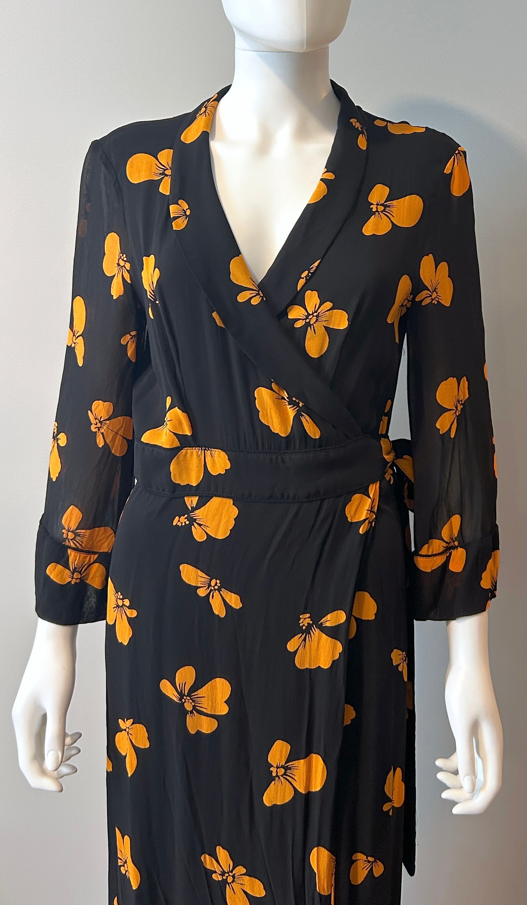 GANNI Floral Print Long Dress Size 42/10 - LAB