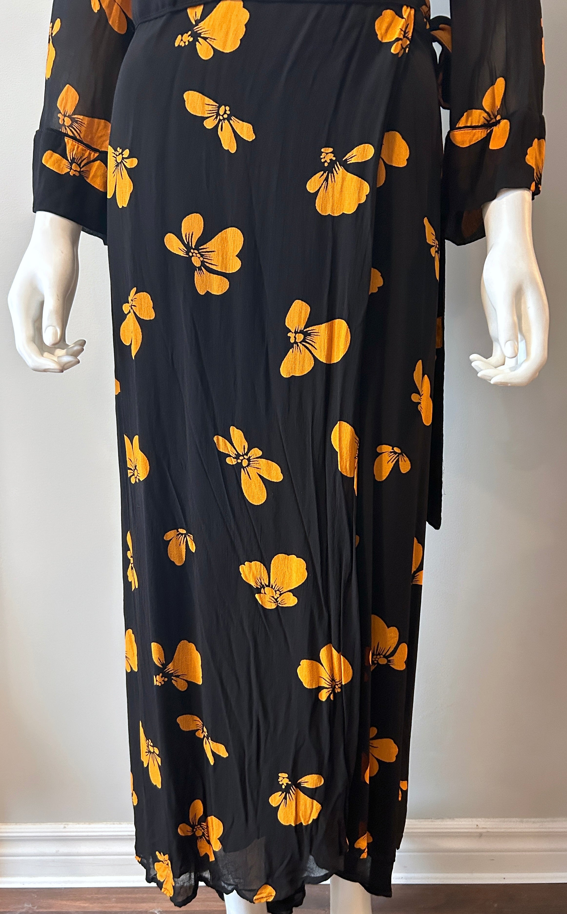 GANNI Floral Print Long Dress Size 42/10 - LAB