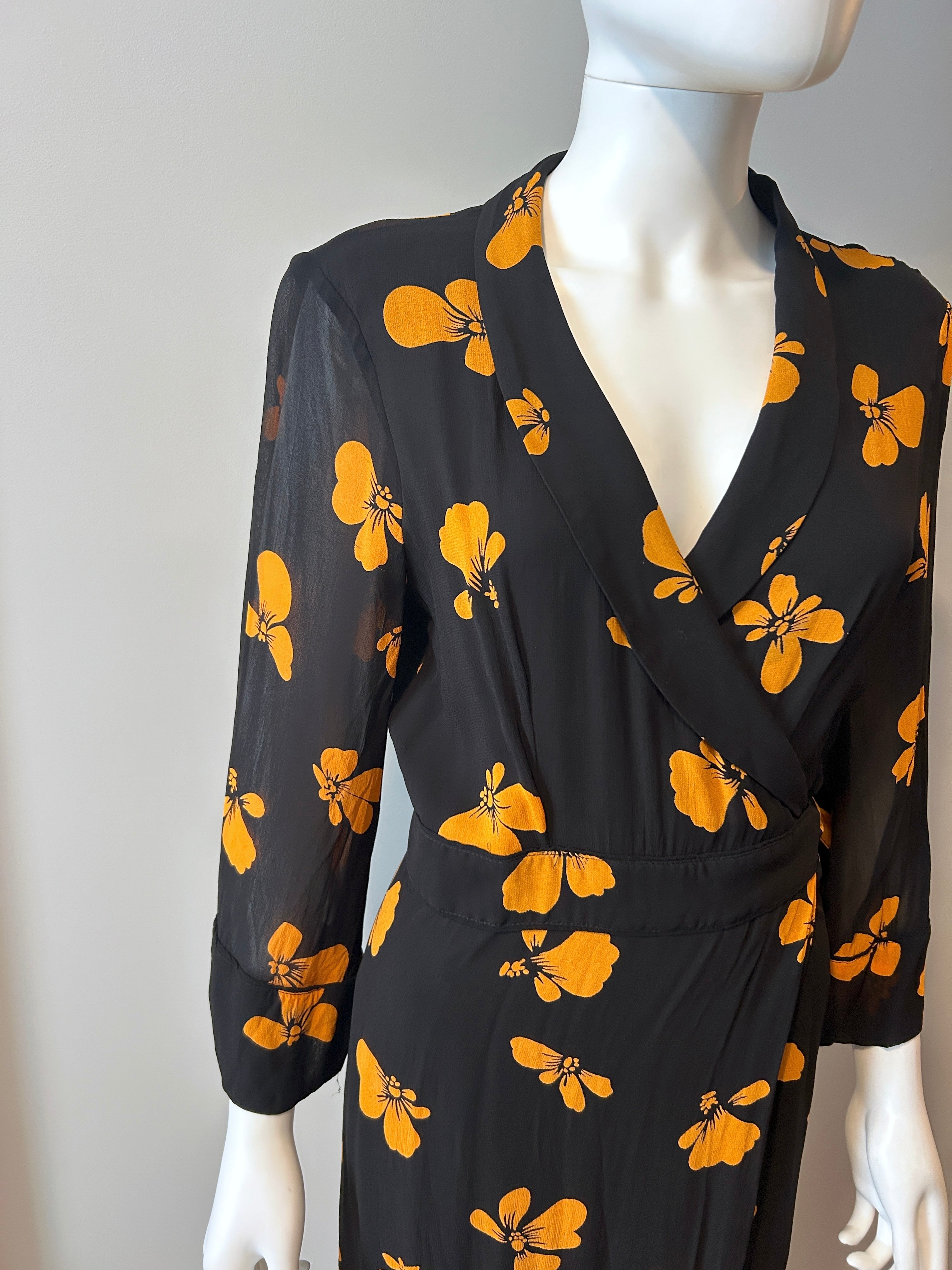 GANNI Floral Print Long Dress Size 42/10 - LAB