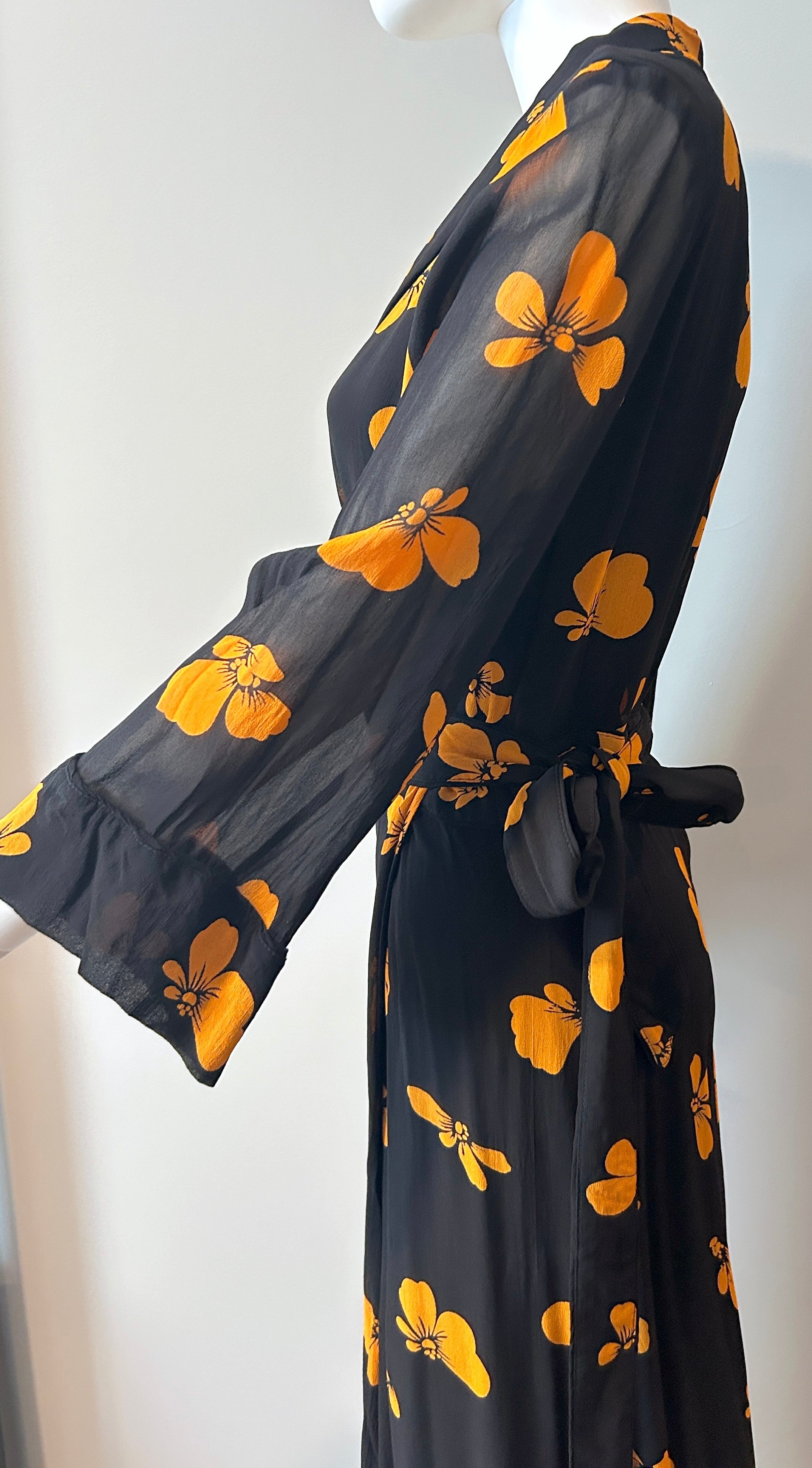 GANNI Floral Print Long Dress Size 42/10 - LAB