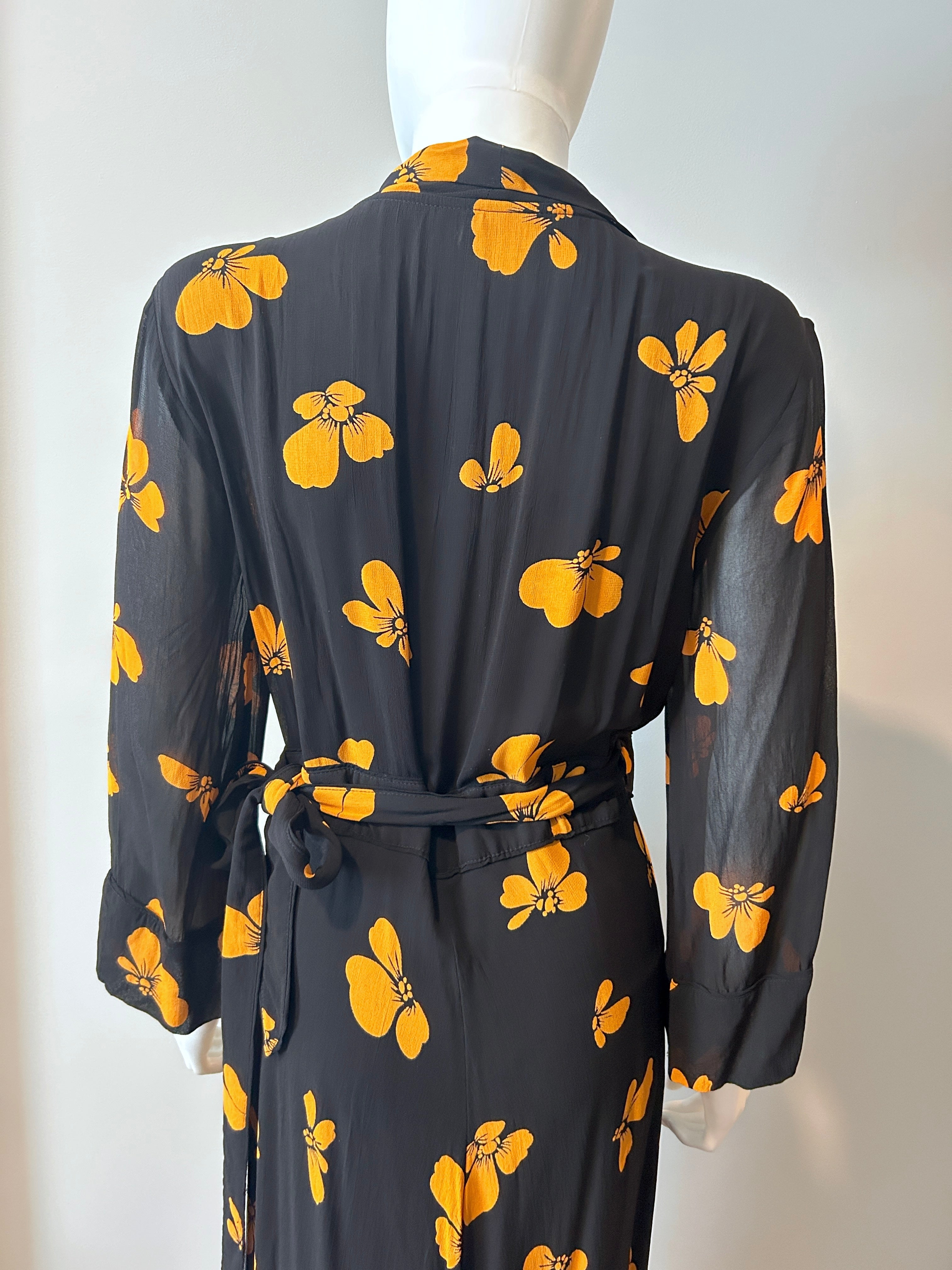 GANNI Floral Print Long Dress Size 42/10 - LAB