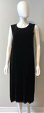 Raquel Allegra Black Velvet Tank Dress Size S