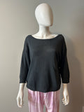 Pomandere Linen/Cotton Dark Grey Sweater Size 6-Sweater-LAB