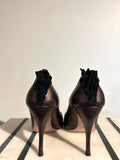 Prada Bronze Peep Toe Pumps Size 38.5-Shoes-LAB