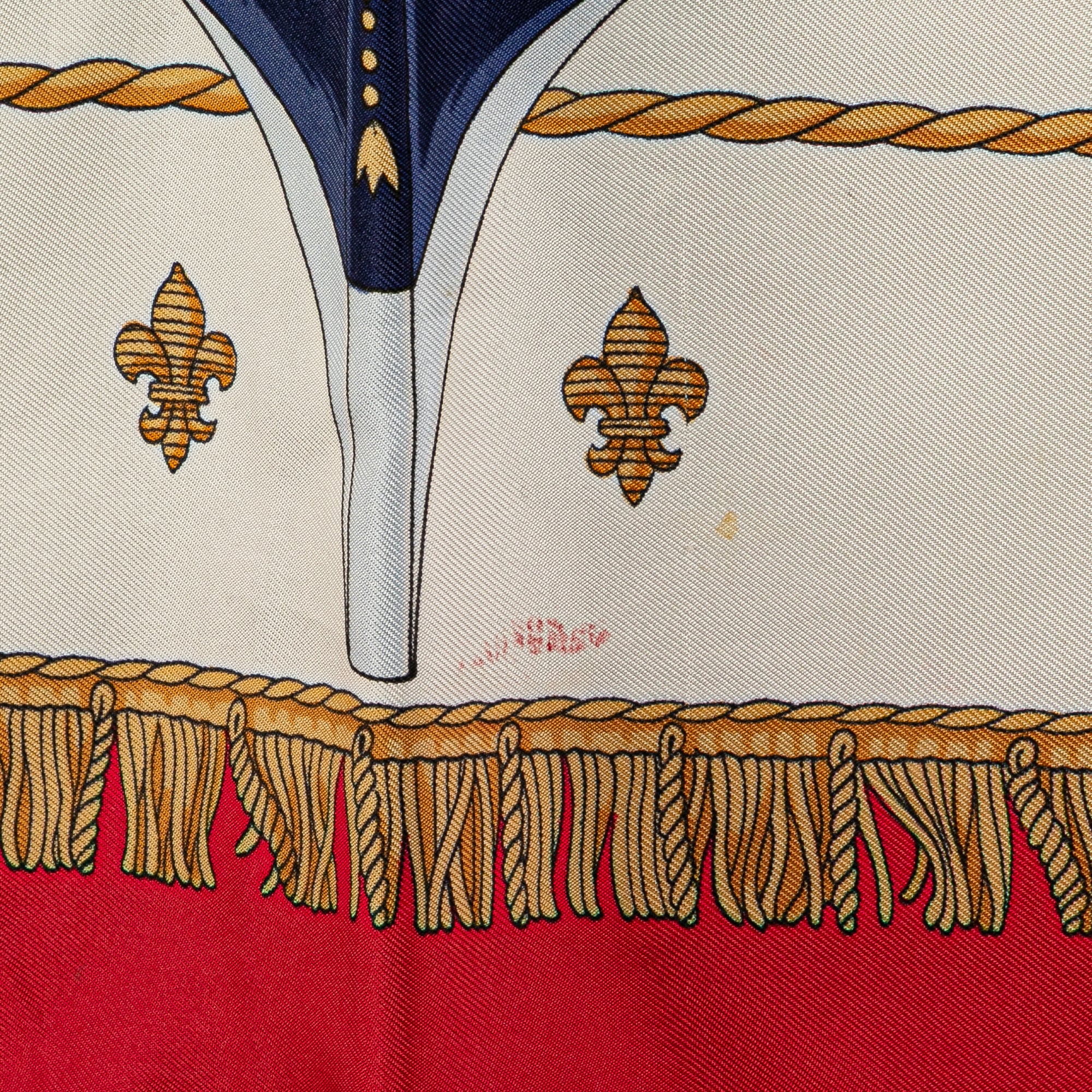 Vue Du Carosse De La Galere La Reale Silk Scarf Red - Lab Luxury Resale