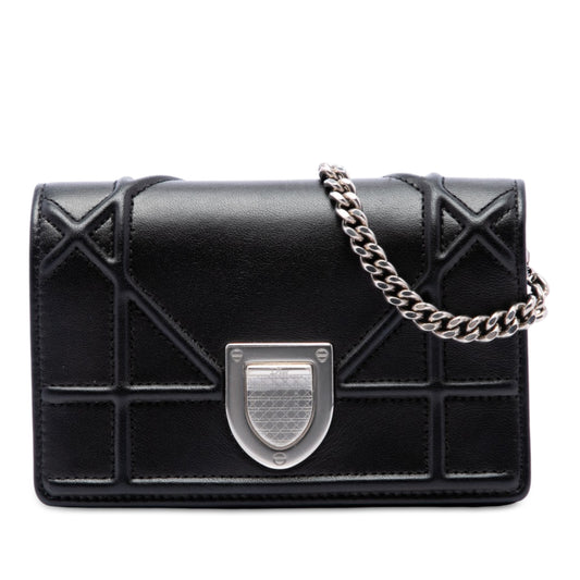 Baby Lambskin Diorama Flap Black - Lab Luxury Resale