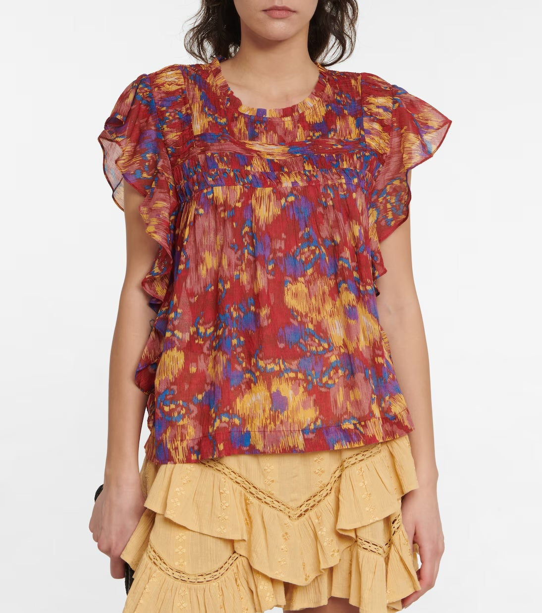 Isabel Marant Etoile Layona abstract-print blouse Sz 4 - LAB