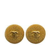 Chanel CC Clip On Vintage Earrings Gold