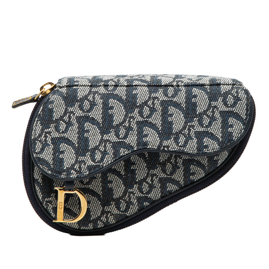 Diorissimo Canvas Saddle Pouch Blue - Lab Luxury Resale