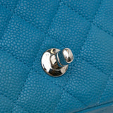 Mini Classic Caviar Rectangular Single Flap Blue - Lab Luxury Resale
