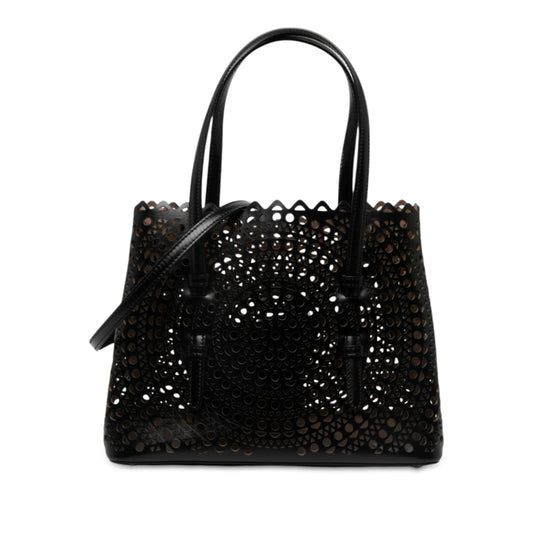 Vienne Calfskin Laser Cut Mina 25 Black - Lab Luxury Resale
