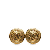 Chanel CC Clip On Earrings Gold