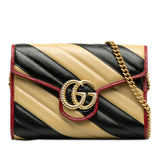 GG Marmont Torchon Wallet on Chain Brown - Lab Luxury Resale