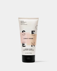 SEEN Curly Creme 6oz jar with scented formula, designed for defining and moisturizing curly hair, front view of the beauty product.