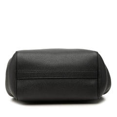 Small Grained Calfskin Folded Cabas Tote Black - Lab Luxury Resale