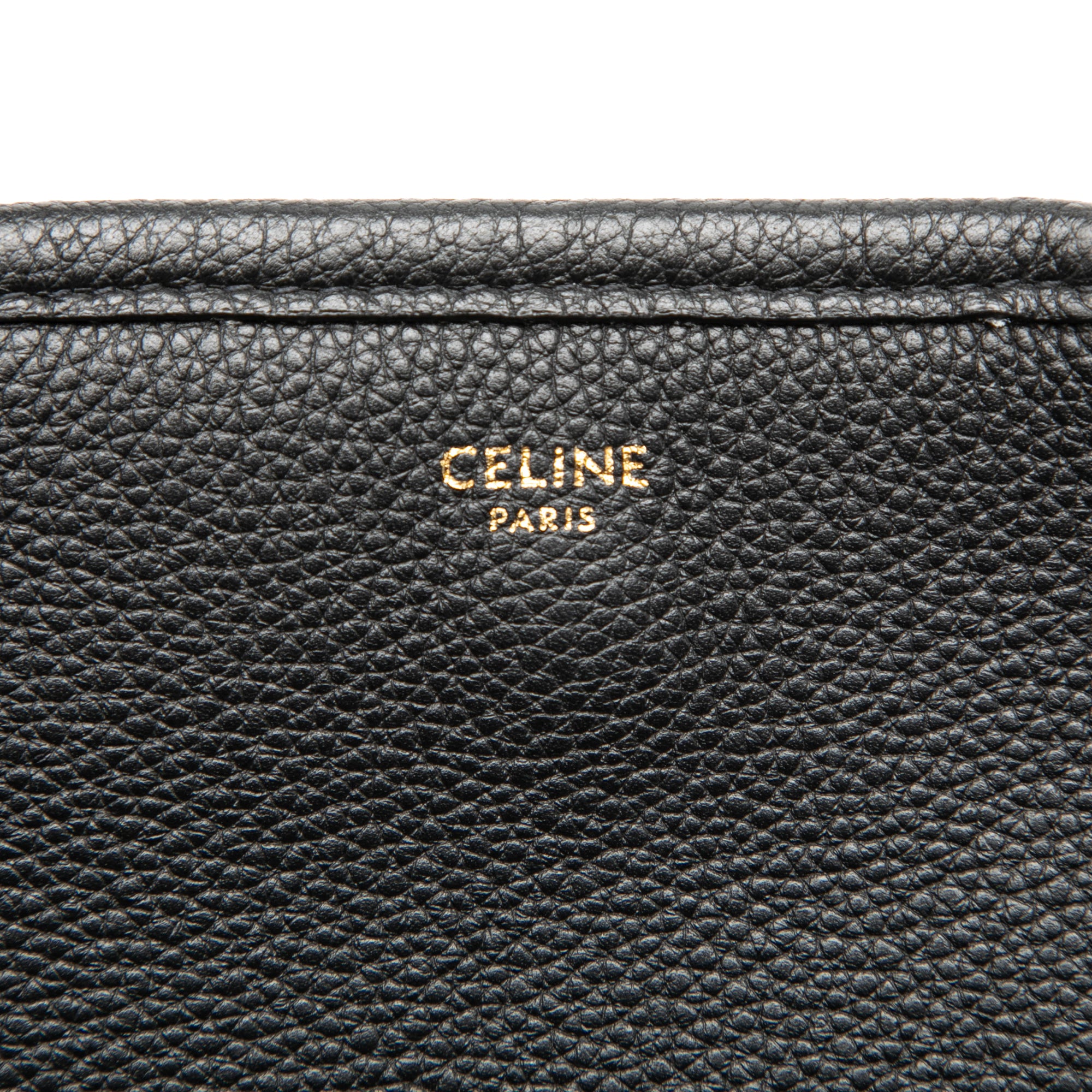 Small Grained Calfskin Folded Cabas Tote Black - Lab Luxury Resale