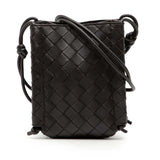 Mini Nappa Intrecciato The Knot Crossbody Brown - Lab Luxury Resale