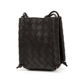 Mini Nappa Intrecciato The Knot Crossbody Brown - Lab Luxury Resale