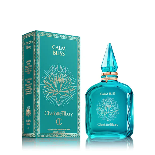 Charlotte Tilbury Calm Bliss fragrance 100ml box packaging, new in box