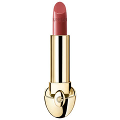 Guerlain Rouge G lipstick in multiple shades with different caps, displayed in a beauty product image.