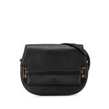 Leather MyRockstud Saddle Shoulder Bag Black - Lab Luxury Resale