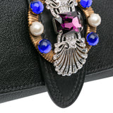 Leather Crystal Embellished Crossbody Black - Lab Luxury Resale