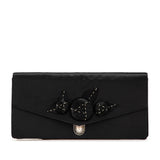 Prada Satin Applique Clutch Black