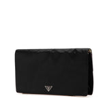 Satin Applique Clutch Black - Lab Luxury Resale