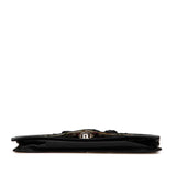 Satin Applique Clutch Black - Lab Luxury Resale