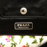 Satin Applique Clutch Black - Lab Luxury Resale