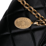 Mini Square Quilted Lambskin Bijoux Logo Chain Flap Black - Lab Luxury Resale