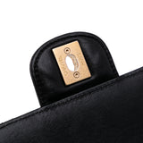 Mini Square Quilted Lambskin Bijoux Logo Chain Flap Black - Lab Luxury Resale