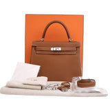 Hermès Togo Kelly II Retourne 25 With Box