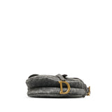 Embroidered Saddle Bag Gray - Lab Luxury Resale