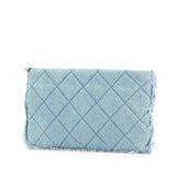 Quilted Denim Vara Clutch Blue - Lab Luxury Resale