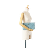 Quilted Denim Vara Clutch Blue - Lab Luxury Resale