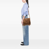 Suede Fringe Satchel Brown - Lab Luxury Resale