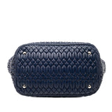 Matelasse Nappa Crystal Satchel Blue - Lab Luxury Resale