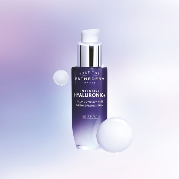 Institut Esthederm Intensive Hyaluronic+ Wrinkle-Filling Serum 30ml bottle with dropper for youthful skin.
