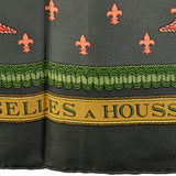 Selles A Housse Silk Scarf Green - Lab Luxury Resale