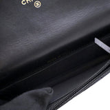 Quilted Lambskin Maxi Pearls Clutch With Chain Black - Lab Luxury Resale