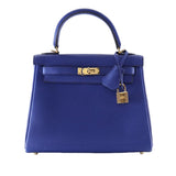 Togo Kelly II Retourne 25 Blue - Lab Luxury Resale