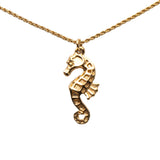 Gold Plated Seahorse Pendant Necklace Gold - Lab Luxury Resale