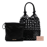 Nappa Macrame Bucket Bag Black - Lab Luxury Resale